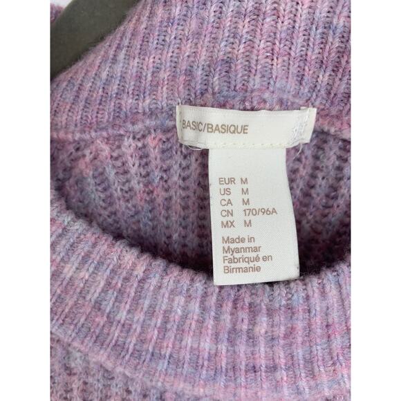 H&M Basic/Basique Purple Crewneck Sweater Pullover Womens Medium - Picture 5 of 7